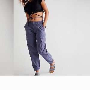 Free People Purple Cargo Pants